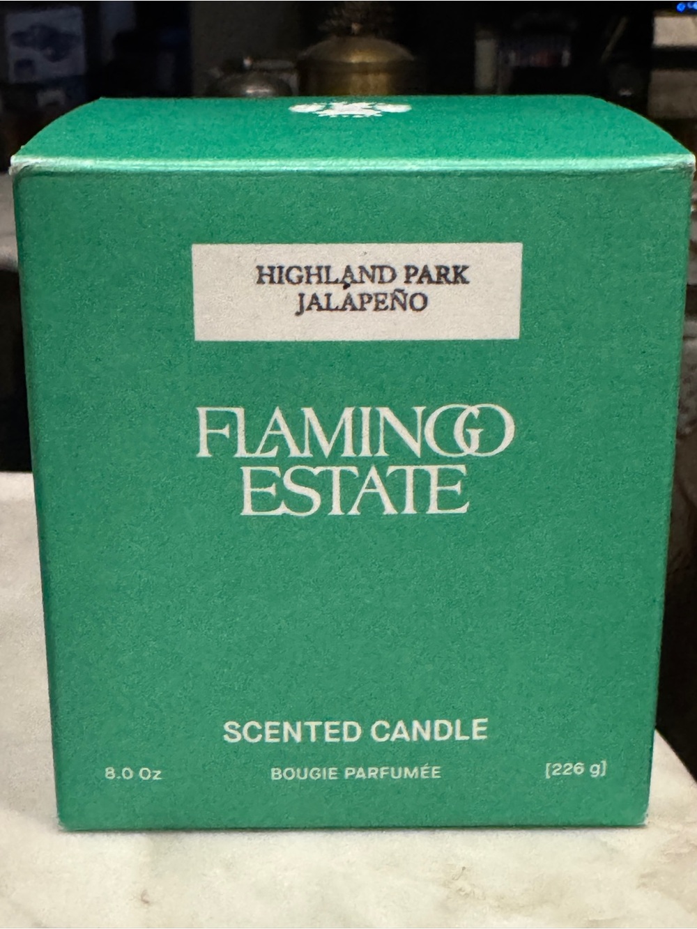 Flamingo Estate Highland Park Jalapeño Scented Candle - Green
